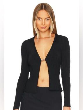 NWT!! L'AGENCE / XS / Juno Sweater in Black with Buckle